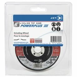 Hot Sale 👍 Jet 500408A01 - 4 X 1/4 X 5/8 A24R POWERPLUS T27 Grinding Wheel - Clamshell Package 🔥
