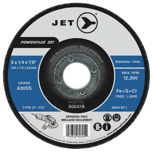 Promo ๐ Jet 500482 - 6 X 1/4 X 7/8 A30SS POWERPLUS SST T27 Grinding Wheel ๐