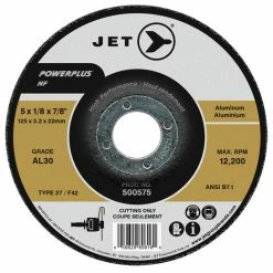 Best Sale ✨ Jet 500575 - 5 X 1/8 X 7/8 AL30 POWERPLUS NF T27 Cutting Wheel 🥰