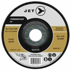 Wholesale 😉 Jet 500568 - 4-1/2 X 1/4 X 7/8 AL24 POWERPLUS NF T27 Grinding Wheel 🔔