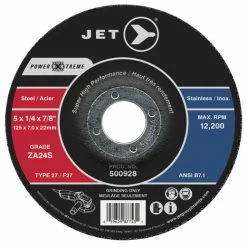 Budget ✔️ Jet 500928 - 5 X 1/4 X 7/8 ZA24S POWER-XTREME T27 Grinding Wheel ✨