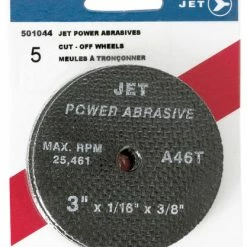 Outlet 🧨 Jet 501044 - 3 X 1/16 X 3/8 A60T POWER ABRASIVE T1 Cut-Off Wheel (5/Pack) 🛒