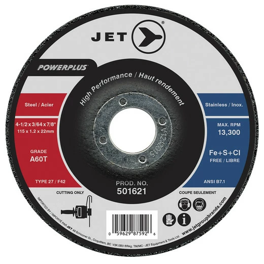 Outlet 👏 Jet 501621 - 4-1/2 X 3/64 X 7/8" A60T POWERPLUS T27 Cut-Off Wheel 😉
