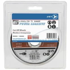 Promo 💯 Jet 501805A02 - 4-1/2 X 3/64 X 7/8 A46GP POWER ABRASIVE T1 Cut-Off Wheel - Clamshell Package ❤️