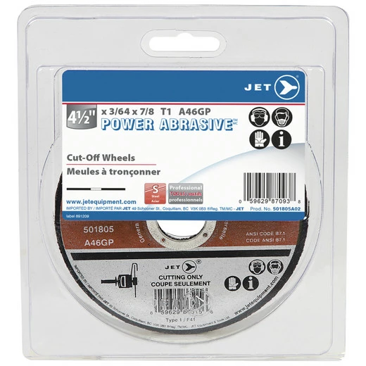 Promo ๐ฏ Jet 501805A02 - 4-1/2 X 3/64 X 7/8 A46GP POWER ABRASIVE T1 Cut-Off Wheel - Clamshell Package โค๏ธ