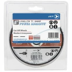 Best Sale 🌟 Jet 501808A02 - 5 X 3/64 X 7/8 A46GP POWER ABRASIVE XL T1 Cut-Off Wheel - Clamshell Package 🥰