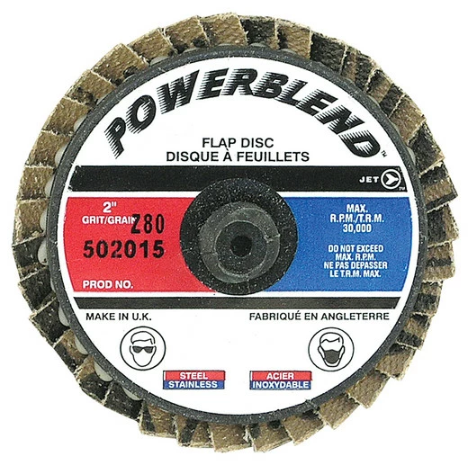 Flash Sale ๐ Jet 502015 - 2" Z80 POWERBLEND Roll-on Flap Disc - Type R Mount ๐ฅ