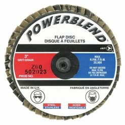 Flash Sale ❤️ Jet 502023 - 3" Z60 POWERBLEND Roll-on Flap Disc - Type R Mount 🎁