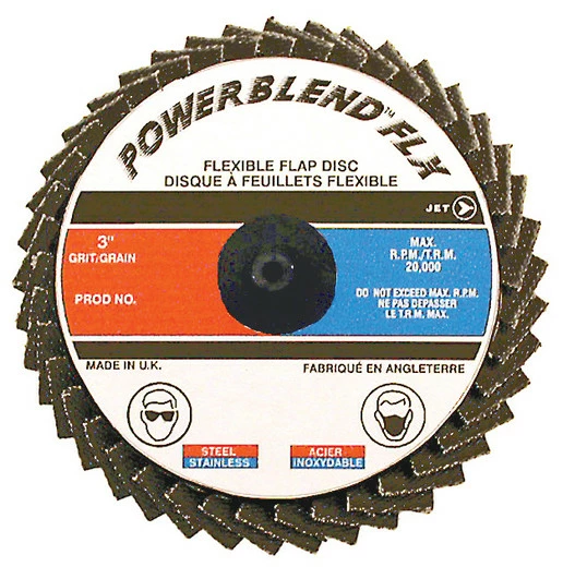 Promo 👍 Jet 502065 - 2" Z80 POWERBLEND FLX Roll-on Flap Disc - Type R Mount 🔥