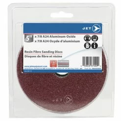 Budget 🌟 Jet 502422A05 - 5 X 7/8 A24 Aluminum Oxide Resin Fibre Sanding Disc - Clamshell Package 🤩