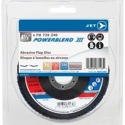 New 😍 Jet 503213A01 - 4-1/2 X 7/8 Z40 POWERBLEND T29 Zirconia Flap Disc - Clamshell Package 🤩