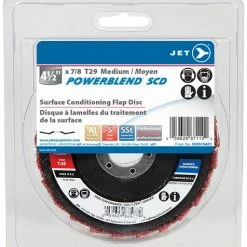 Promo 🥰 Jet 503515A01 - 4-1/2 X 7/8 Medium POWERBLEND SCD T29 Surface Conditioning Flap Disc - Clamshell Package 😍