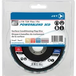 New 😀 Jet 503517A01 - 4-1/2 X 7/8 Fine POWERBLEND SCD T29 Surface Conditioning Flap Disc - Clamshell Package ⌛