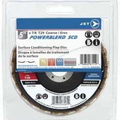 Top 10 🛒 Jet 503523A01 - 5 X 7/8 Coarse POWERBLEND SCD T29 Surface Conditioning Flap Disc - Clamshell Package ⭐