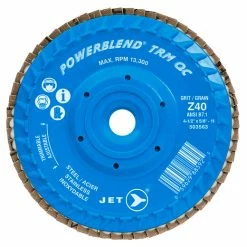 Deals 🔔 Jet 503563 - 4-1/2 X 5/8-11 Z40 POWERBLEND TRM QC Zirconia Flap Disc ✔️