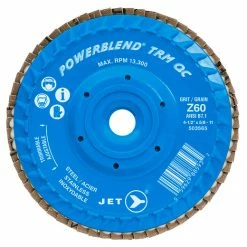 Cheap ❤️ Jet 503565 - 4-1/2 X 5/8-11 Z60 POWERBLEND TRM QC Zirconia Flap Disc 😀