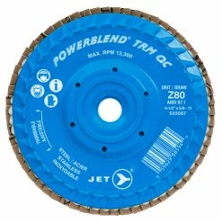 Cheap ❤️ Jet 503567 - 4-1/2 X 5/8-11 Z80 POWERBLEND TRM QC Zirconia Flap Disc 🎁