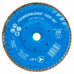 Top 10 🎁 Jet 503577 - 5 X 5/8-11 Z80 POWERBLEND TRM QC Zirconia Flap Disc 🔥