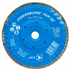 Deals ✔️ Jet 503579 - 5 X 5/8-11 Z120 POWERBLEND TRM QC Zirconia Flap Disc 🔔