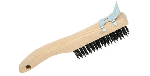 Best Sale โ๏ธ Jet 551109 - (4SHWSC) 4 Row, ๐ Shoe Handle, Carbon Steel With Scraper Hand Wire Scratch Brush ๐งจ