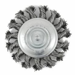 Flash Sale 😍 Jet 553792 - (EKR275-20SS) 3 X 1/4" Shaft Mounted Stainless Steel Knot Twisted Radial Brush 🎉